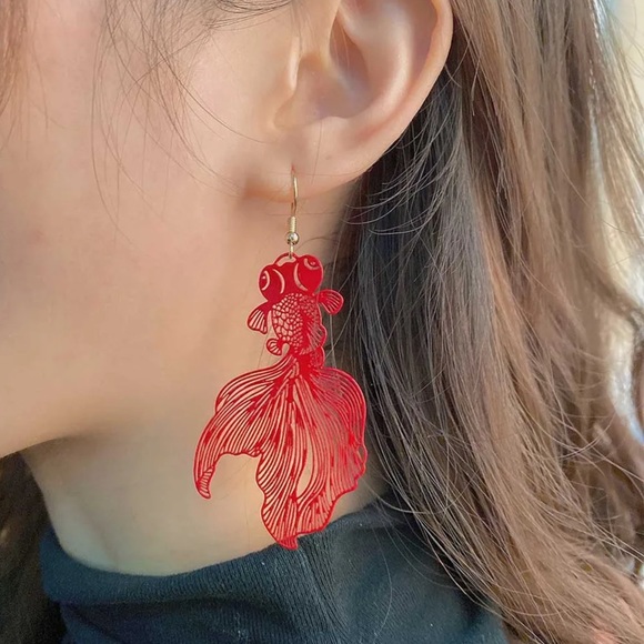 Goldfish earrings - Picture 5 of 7
